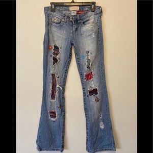 Vintage 90s Z.Cavaricci Size 1 Embroidered Jeans